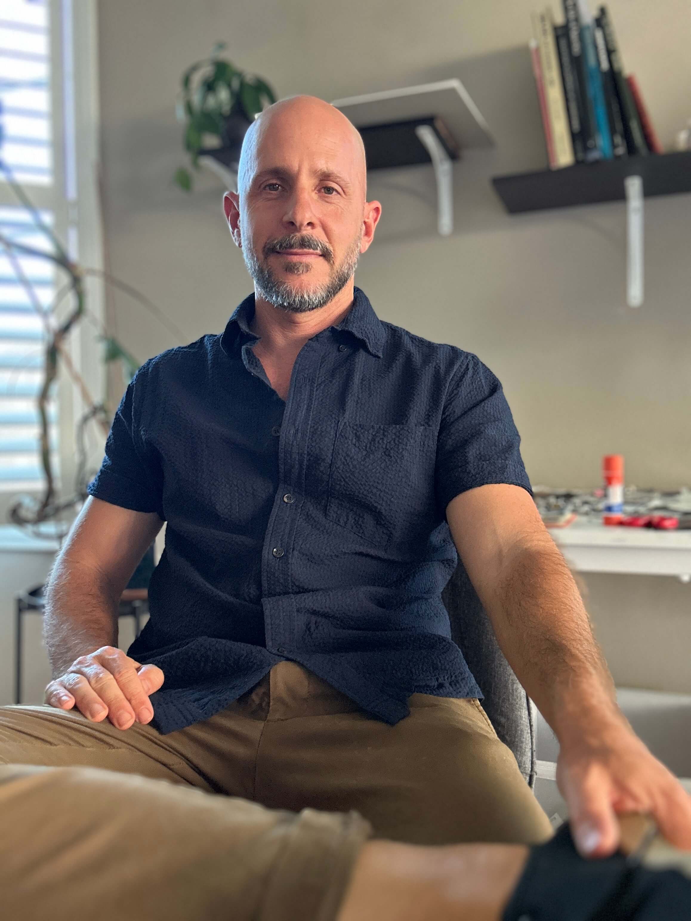 Portrait of John Finnell in his studio