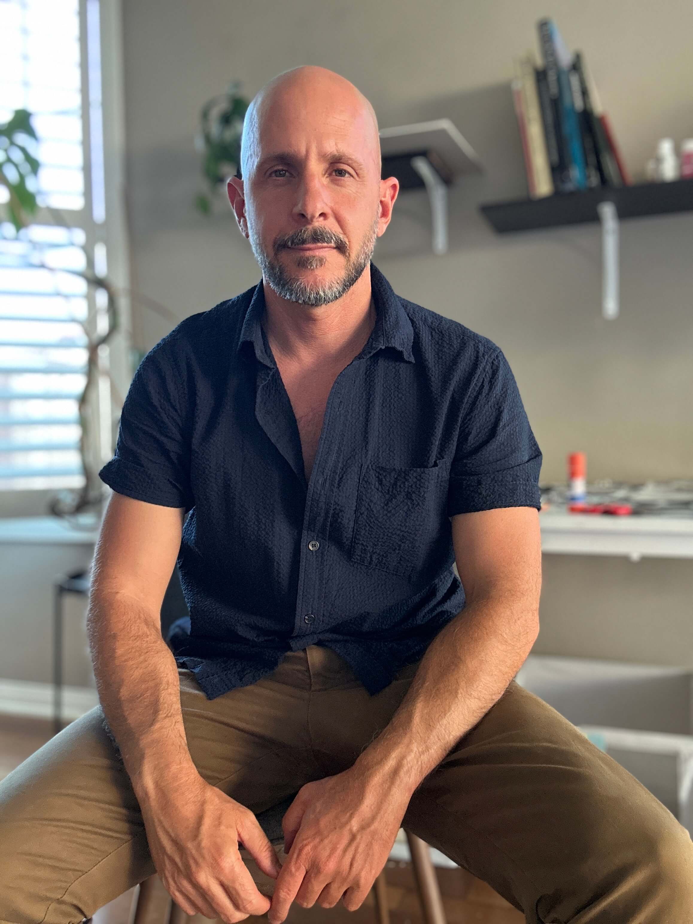 Portrait of John Finnell in his studio